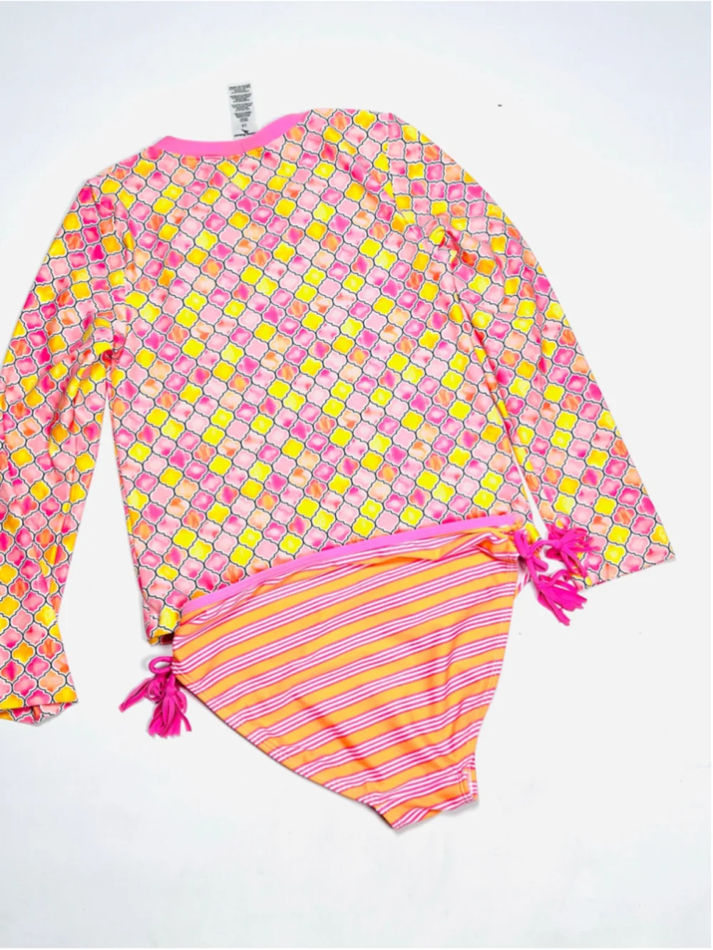 Tommy Bahama Girls Bikini Swimsuit Size 14 Pink Orange